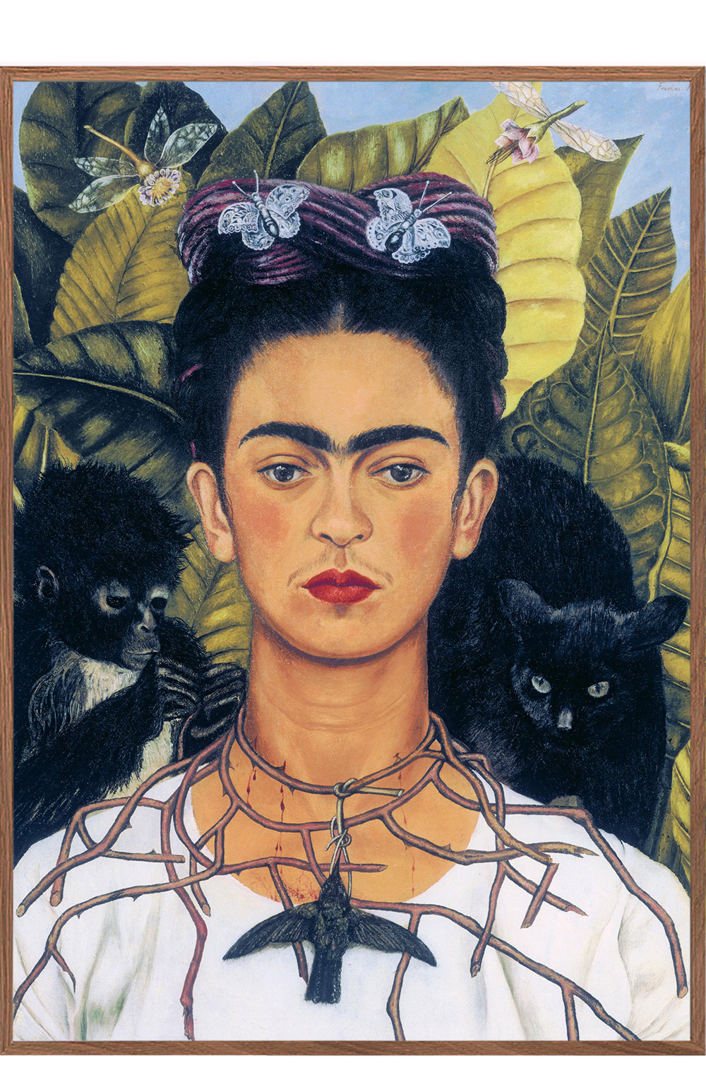 Frida Kahlo. Self Portrait with Hummingbird and Thorn ...