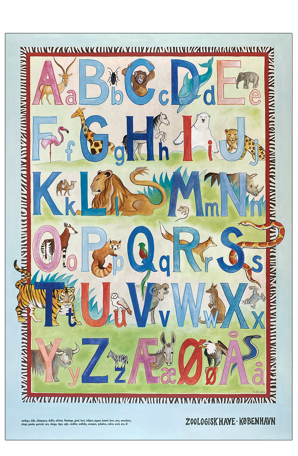 Zoo Alphabet Poster Posters Permild Rosengreen